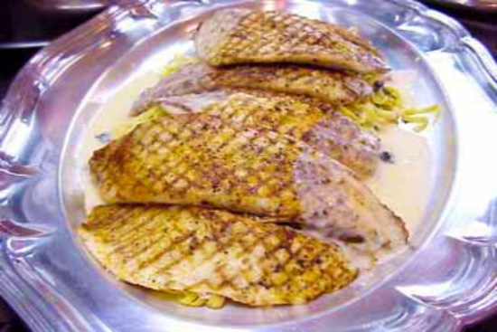 Broiled pompano with noodles - A recipe by Epicuriantime.com